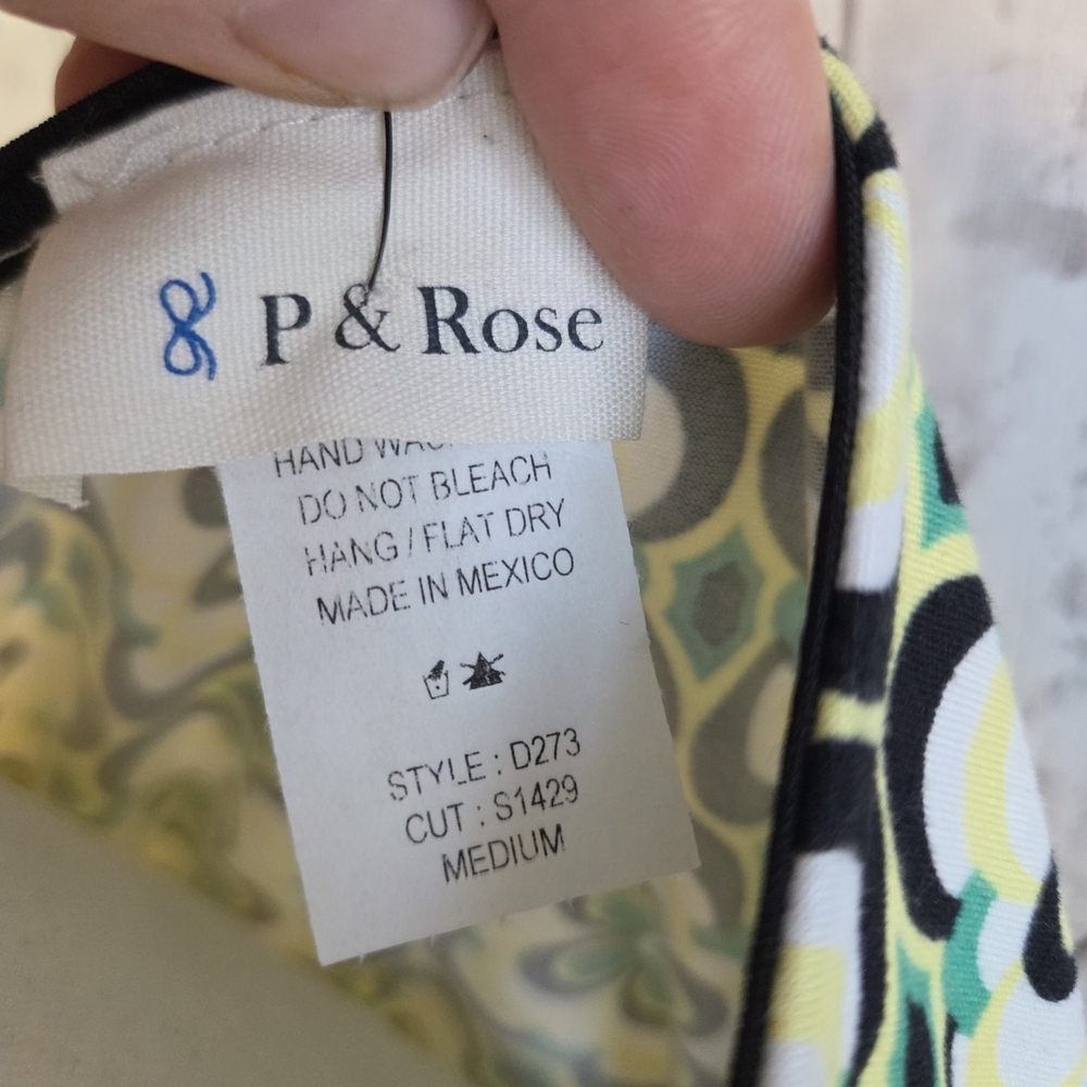 Floral Midi Dress in Cream and Green - Picture 4 of 6